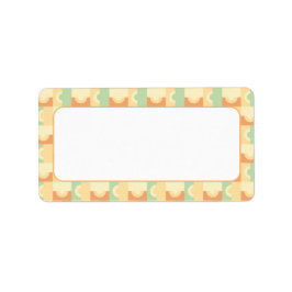 Etiqueta Rótulo de Círculos de Endereço Amarelo