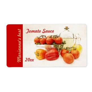 Etiqueta Rótulo de conservas de tomate ou de molho macular