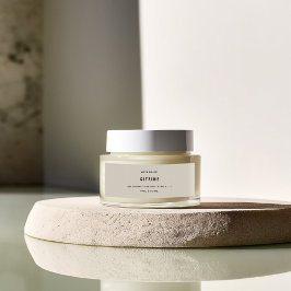 Etiqueta Rótulo de Creme Facial em Pote Fino