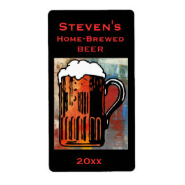 Etiqueta Rótulo de Criação Doméstica Do Beer Mug