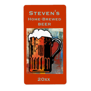 Etiqueta Rótulo de Criação Doméstica Do Beer Mug