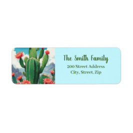 Etiqueta Rótulo de devolução de endereço Cactus
