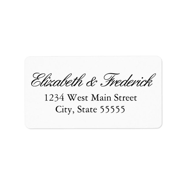 Etiqueta Rótulo de devolução monograma simples (Frente)