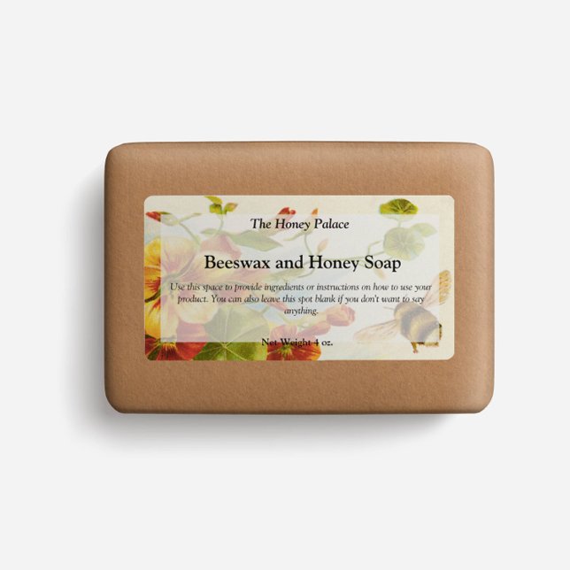 Etiqueta Rótulo de Embalagem de Sabonete Flor de Mel (Criador carregado)