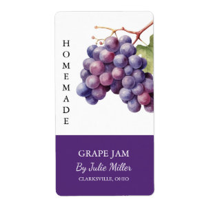 Etiqueta Rótulo de Emperramento de Uvas Homemade Moderno