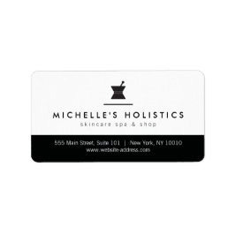 Etiqueta Rótulo de Endereço Clássico de Medicina Holística