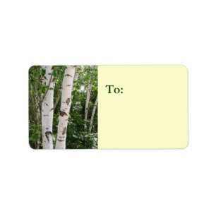 Etiqueta Rótulo de Endereço da Árvore de Birch