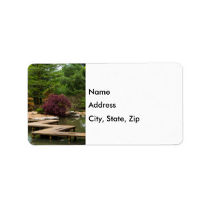 Etiqueta Rótulo de Endereço da Ponte em Zigue-Zague Japones