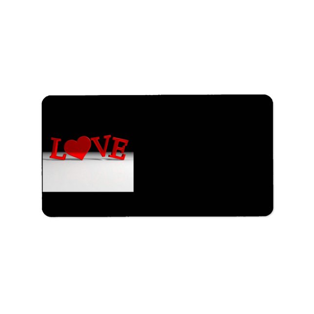 Etiqueta Rótulo de Endereço de Amor (Frente)