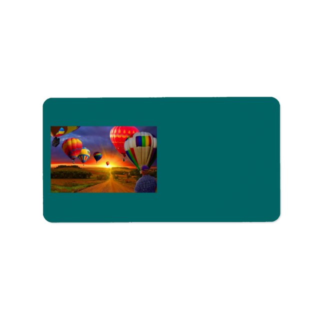 Etiqueta Rótulo de Endereço de Balões de Ar Quente (Frente)