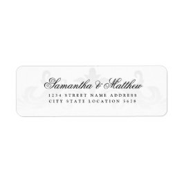 Etiqueta Rótulo de Endereço de Casamento com Letra Elegante