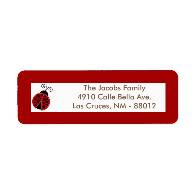 Etiqueta Rótulo de endereço de devolução .75"x2.25" Red Lad (Frente)