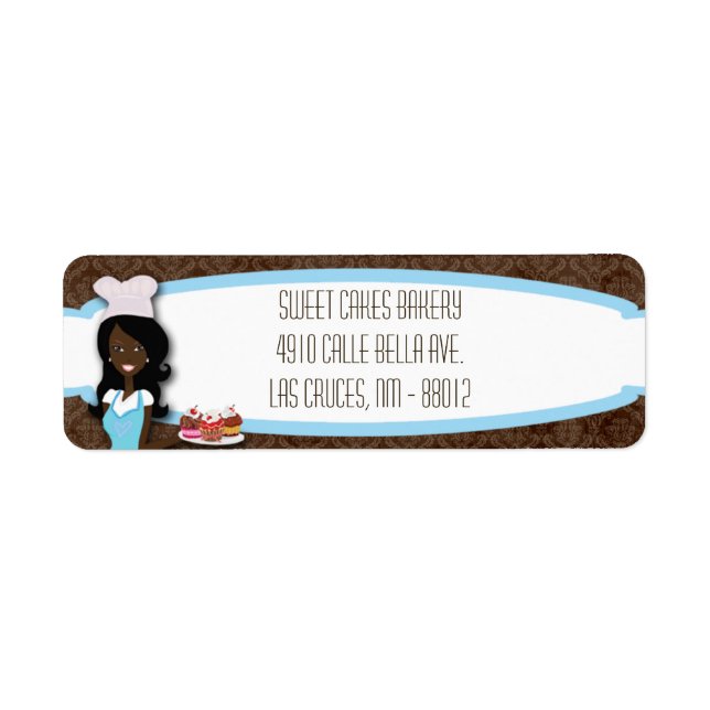 Etiqueta Rótulo de endereço de devolução afro-americano de  (Frente)