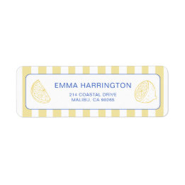 Etiqueta Rótulo de Endereço de Devolução Amarelo com Faixa