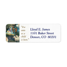 Etiqueta Rótulo de Endereço de Devolução Creche de Natal