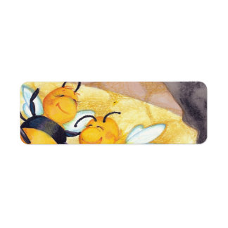 Etiqueta Rótulo de Endereço de Devolução de Abelhas de Mel