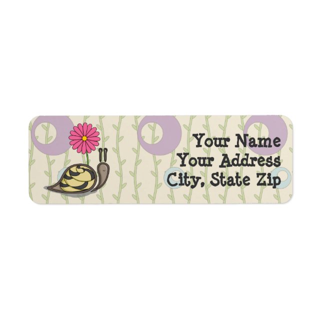 Etiqueta Rótulo de Endereço de Devolução de Caracol (Frente)