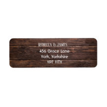 Rótulo de Endereço de Devolução de Casamento de Ma