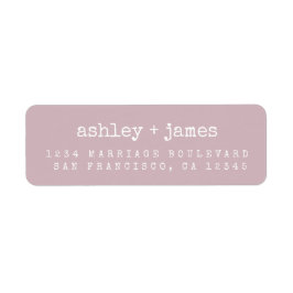 Etiqueta Rótulo de Endereço de Devolução de Casamento Roxo 
