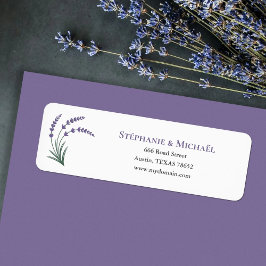 Etiqueta Rótulo de Endereço de Devolução de Casamento Simpl