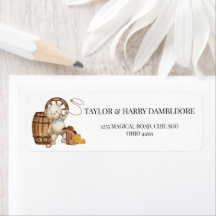 Rótulo de Endereço de Devolução de chá de fraldas