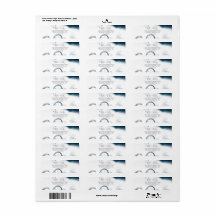 Rótulo de Endereço de Devolução de Cores Aquáticas