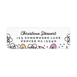 Etiqueta Rótulo de Endereço de Devolução de Escrita Manuscr