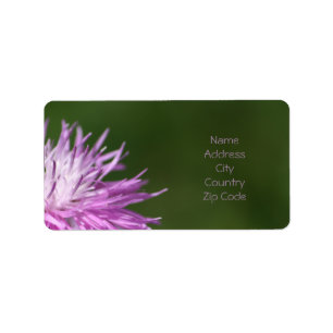 Etiqueta Rótulo de Endereço de Devolução de Flor Roxo