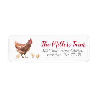 Etiqueta Rótulo de Endereço de Devolução de Frango de Fazen