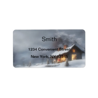 Etiqueta Rótulo de Endereço de Devolução de Natal Antigo