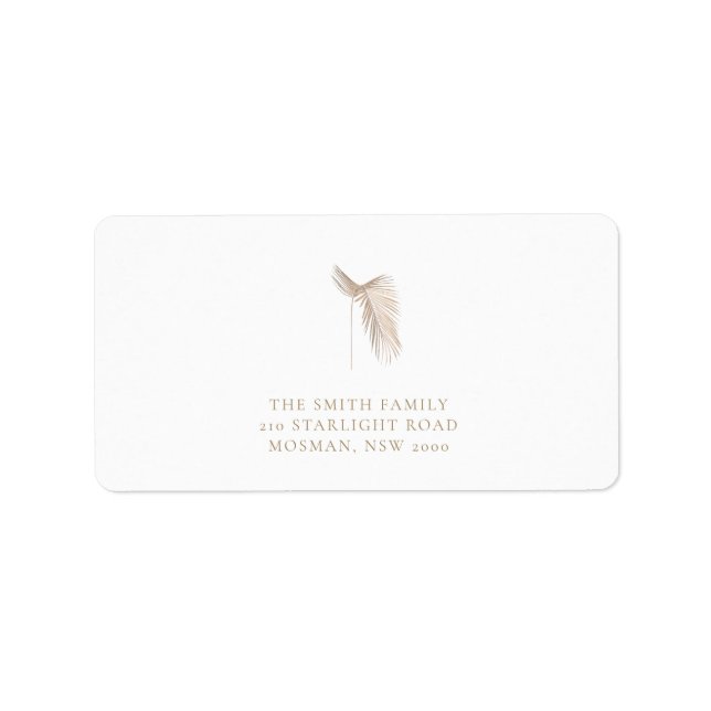 Etiqueta Rótulo de Endereço de Devolução de Palma Simples M (Frente)