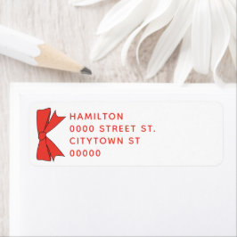 Etiqueta Rótulo de endereço de devolução do Arco vermelho