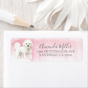 Etiqueta Rótulo de Endereço de Devolução do Chic Bichon