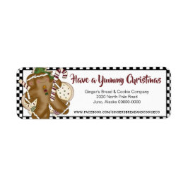 Etiqueta Rótulo de Endereço de Devolução do Gingerpão Primi