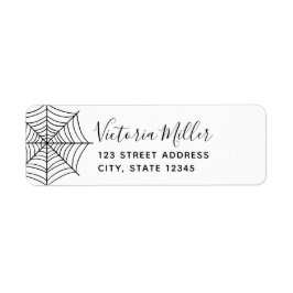 Etiqueta Rótulo de Endereço de Devolução do Spider Web Hall