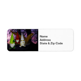 Etiqueta Rótulo de Endereço de Devolução dos Gnomos de Wood