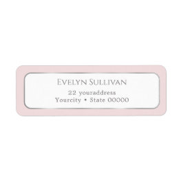 Etiqueta Rótulo de endereço de devolução em prata branco si