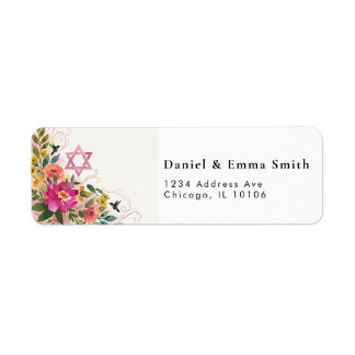 Etiqueta Rótulo de Endereço de Devolução Estrela de davi ju