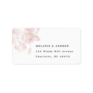 Etiqueta rótulo de endereço de devolução floral vintage