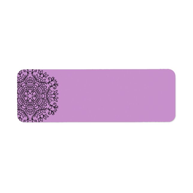 Etiqueta Rótulo de endereço de devolução : Lavanda (Frente)