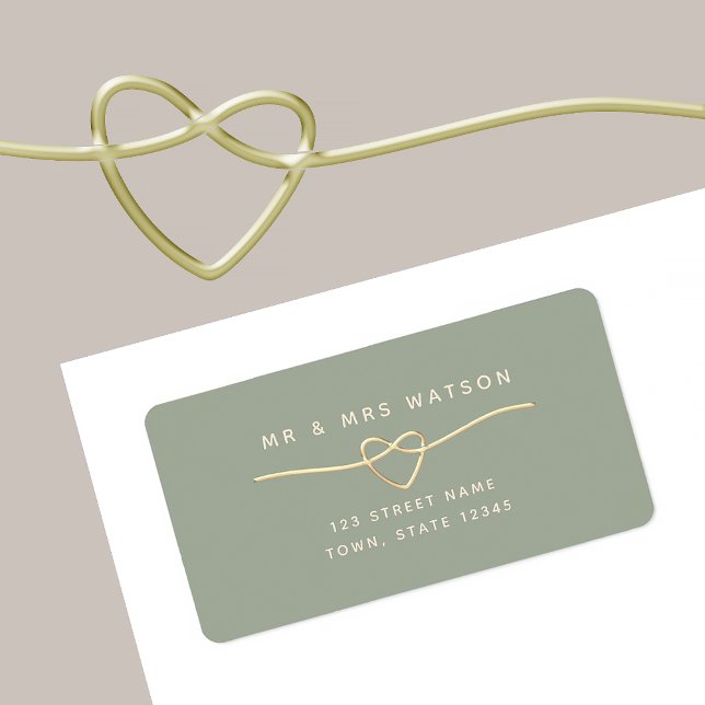 Etiqueta Rótulo de Endereço de Devolução Verde Mínimo (Criador carregado)