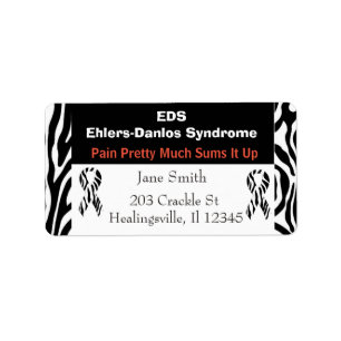 Etiqueta Rótulo de Endereço de Envio EDS Síndrome de Ehlers
