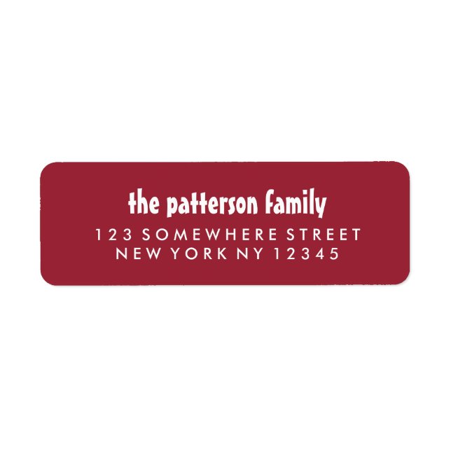 Etiqueta Rótulo de Endereço de Feriado 4 (Frente)