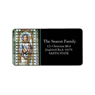 Etiqueta Rótulo de Endereço de Feriado de Vidro Retido