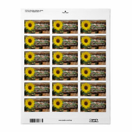 Etiqueta Rótulo de Endereço de Girassol