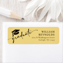 Rótulo de Endereço de Graduação de Script Simples