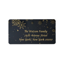 Etiqueta Rótulo de Endereço de Natal Merry Flocos de Neve D