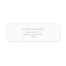 Etiqueta Rótulo de Endereço de Retorno da Tipografia Dourad