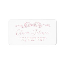 Etiqueta Rótulo de Endereço de Retorno de Arco Rosa Elegant