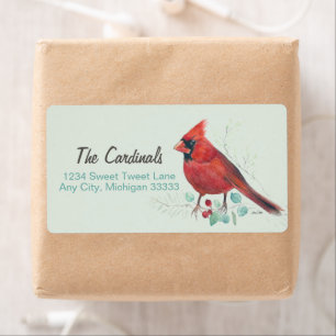 Etiqueta Rótulo de Endereço de Retorno de Arte de Aquarela 